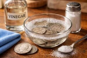 How Vinegar Cleans Silver Coins